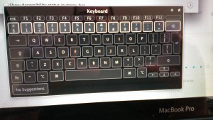 Close up of OSK showing row group selection