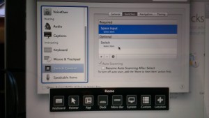 Close up of Mac screen showing in application scanning selection